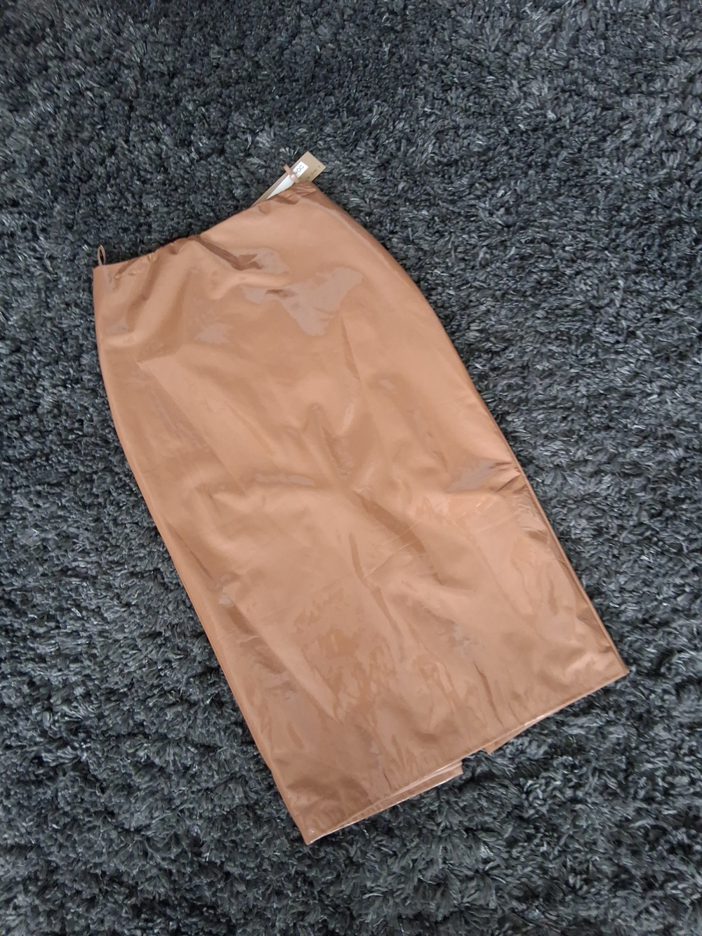 DO+BE Faux Leather Pencil Skirt in Camel
